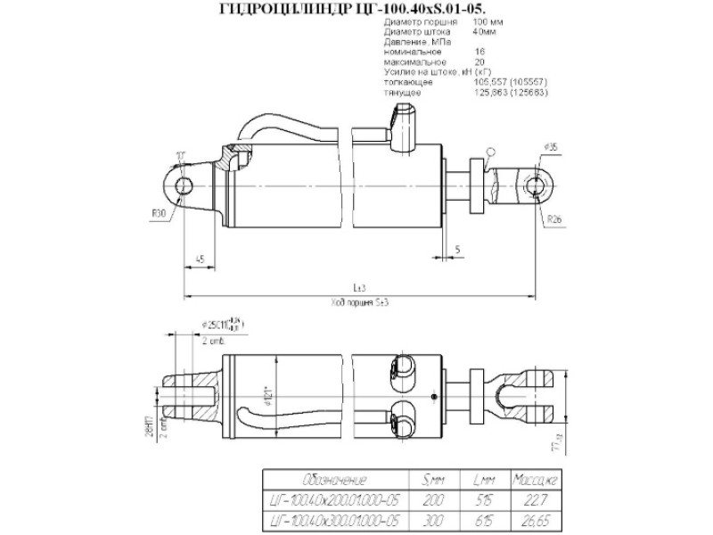 ЦГ-100.40х200.01.000-05